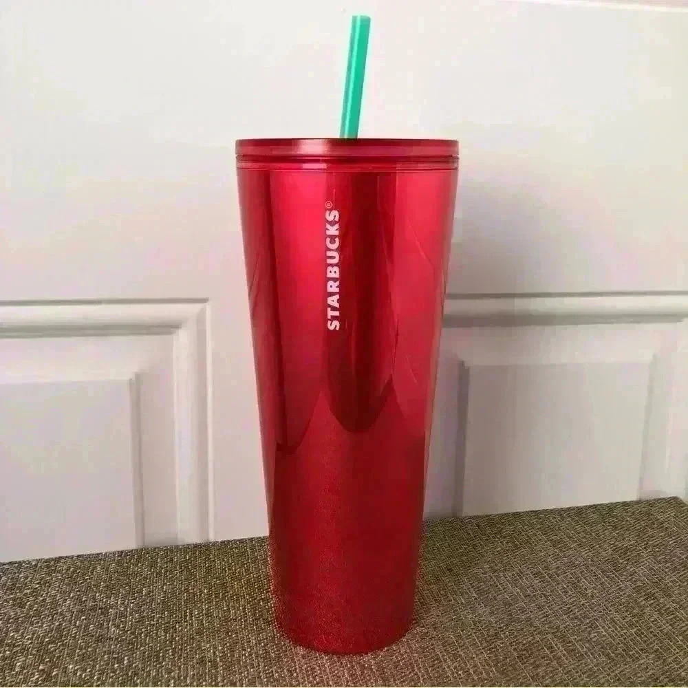 Starbucks Red Glossy Venti Tumbler 24 Oz